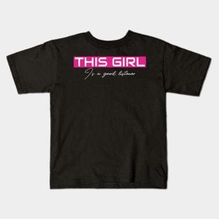 THIS GIRL Is a good listener Kids T-Shirt